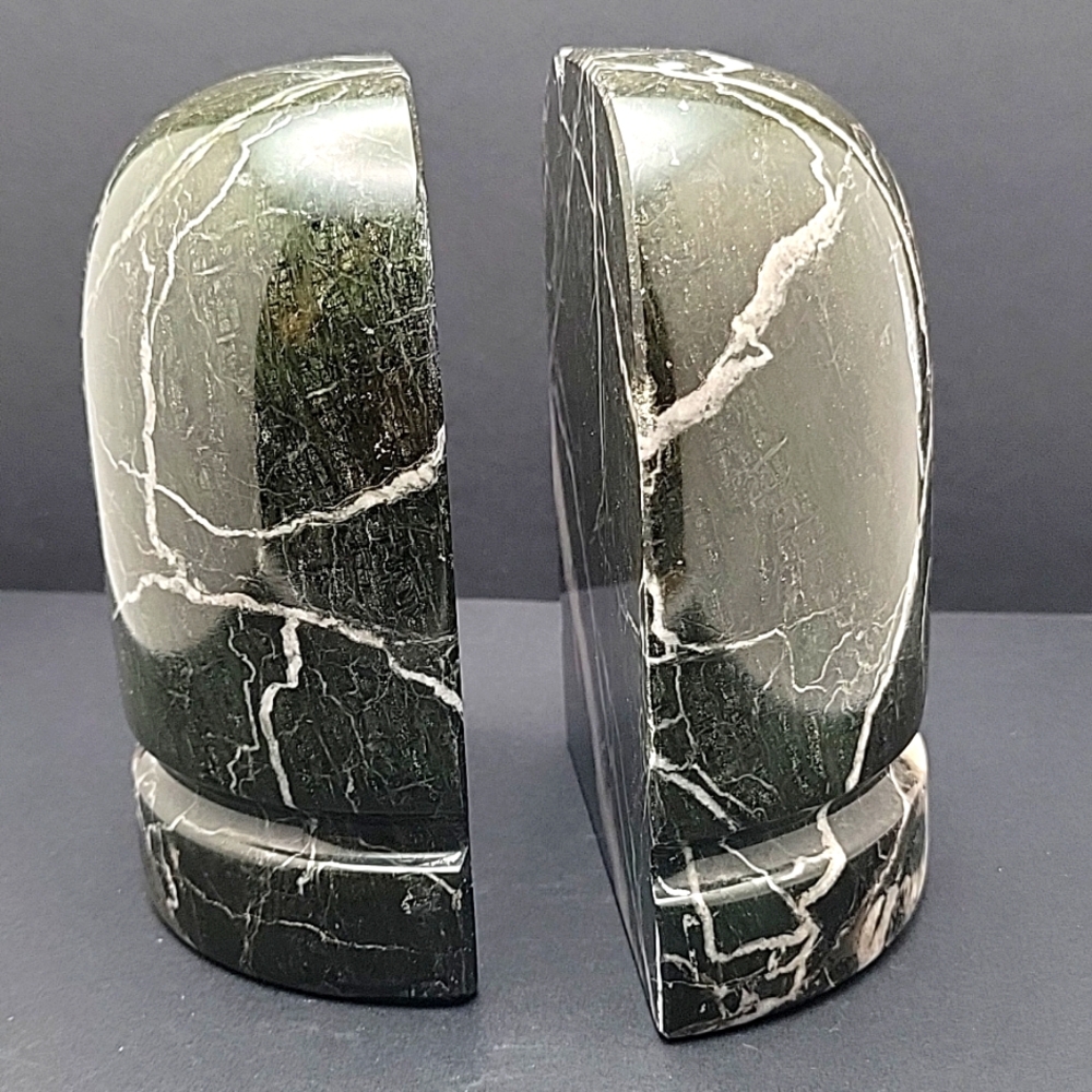 Pakistan Marble Bookends - a Pair